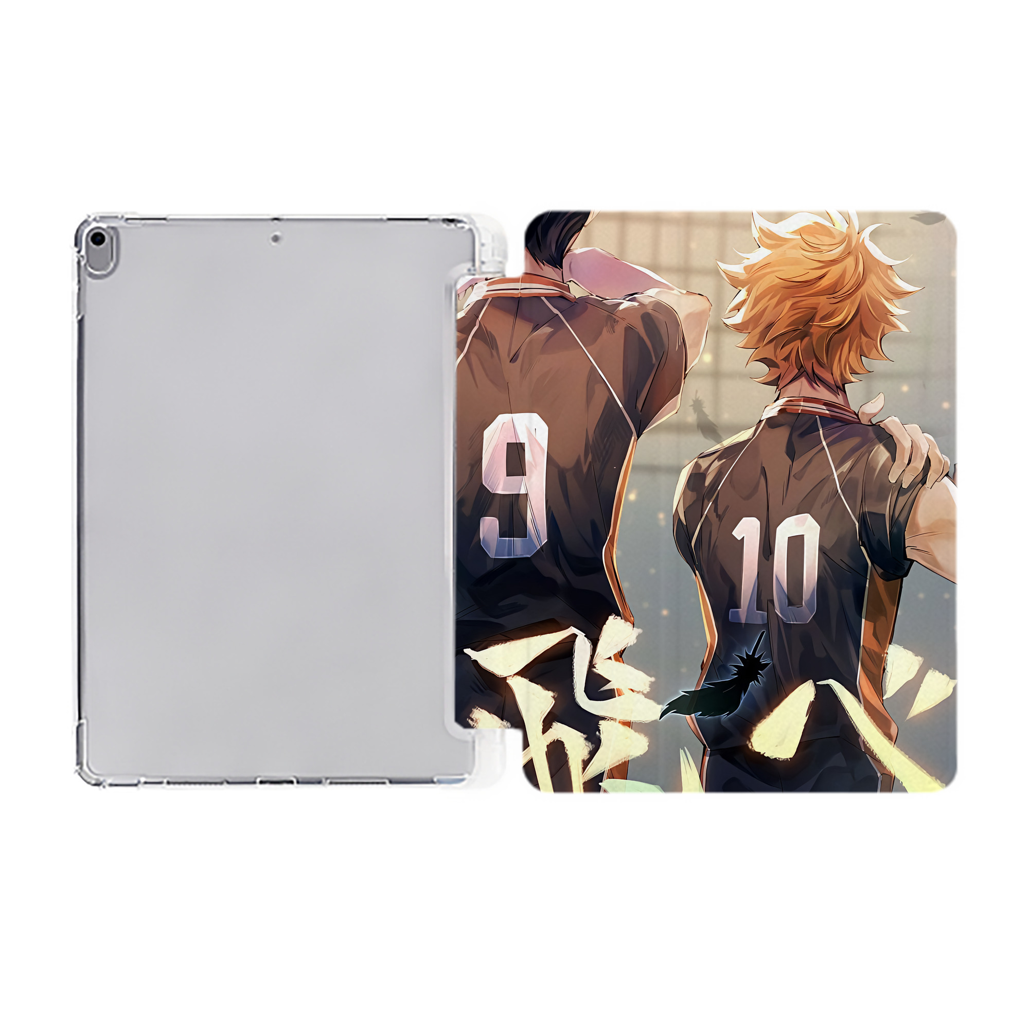 （画像用） ハイキュー!! Haikyu!! IPad ケース ペン収納付き 三つ折りスタンド PUレザー×シリコン 対応機種9.5/10.5/10.9インチ